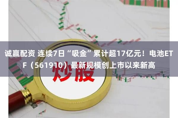 诚赢配资 连续7日“吸金”累计超17亿元！电池ETF（561910）最新规模创上市以来新高